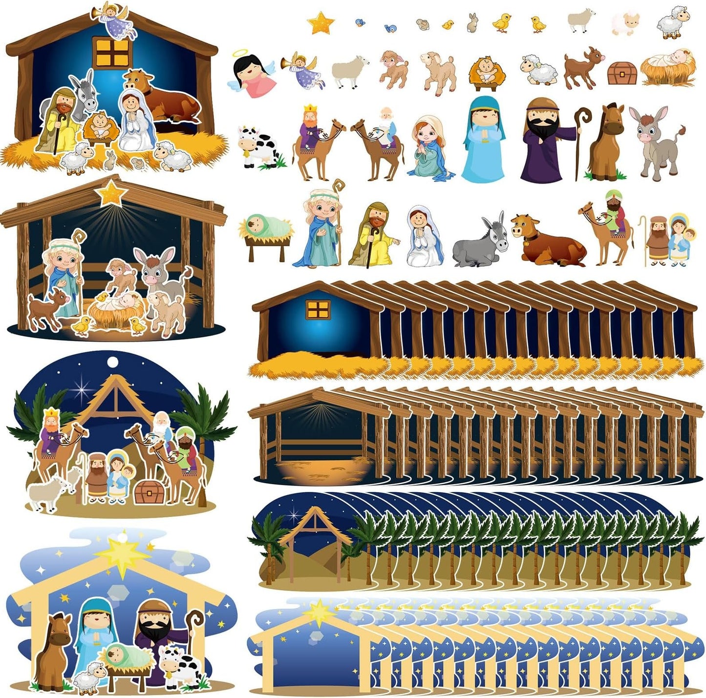 100 PCS Christmas Stickers for Kids, Christmas Crafts, Winter Holiday Party Stickers