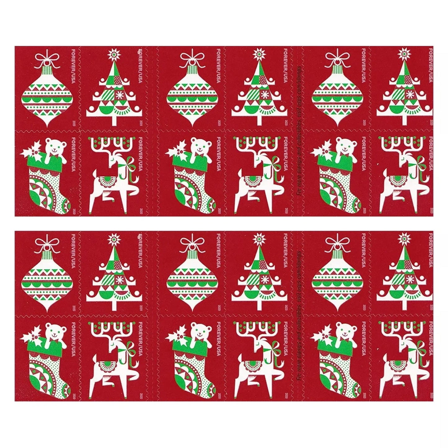 Holiday Delights Festive Label Collection for Christmas Wedding and Seasonal Celebrations 100pcs/Pack (20pcs/Booklet)