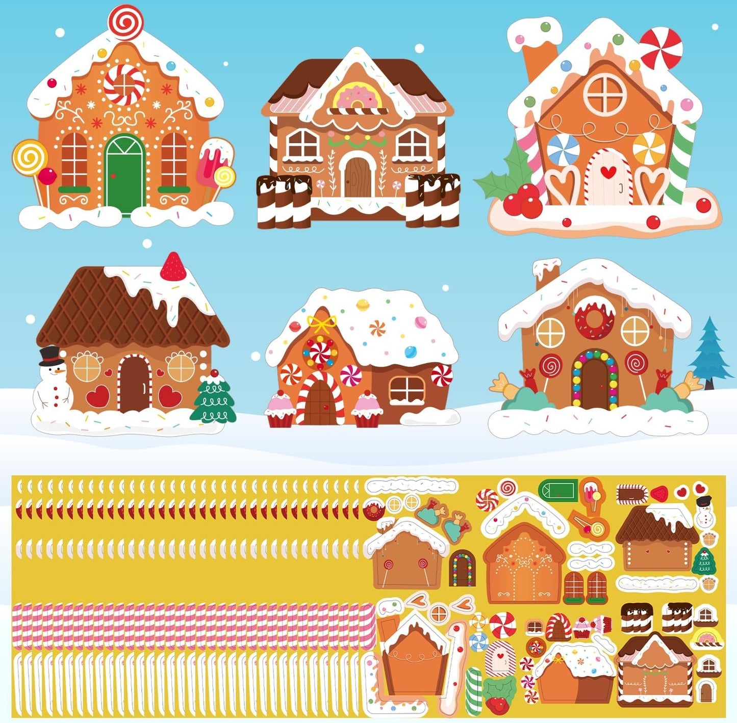 100 PCS Christmas Stickers for Kids Make Your Own Christmas Stickers