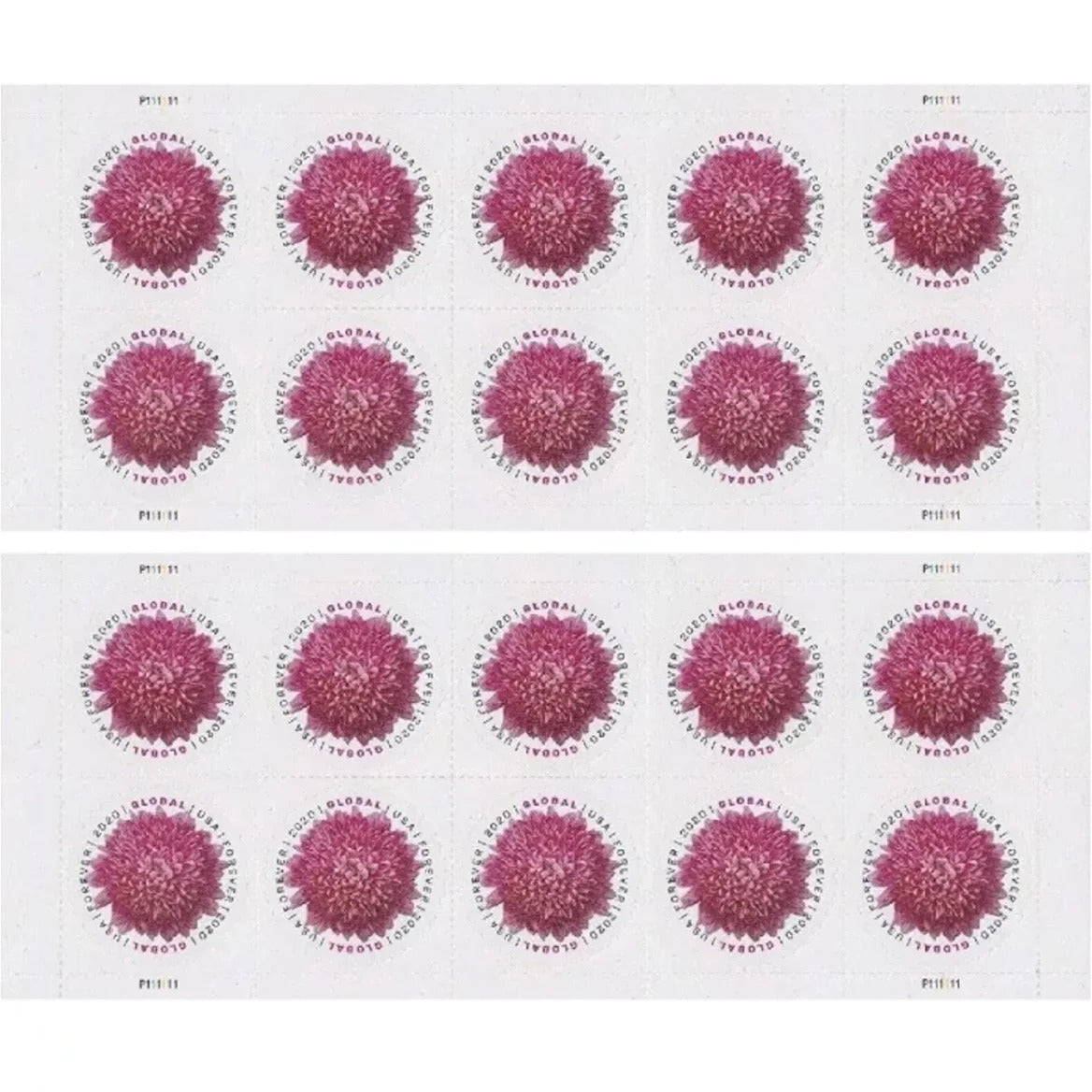 Chrysanthemum Bloom Series Decorative Floral-Themed Self-Adhesive Labels 100pcs/Pack (10pcs/Booklet)