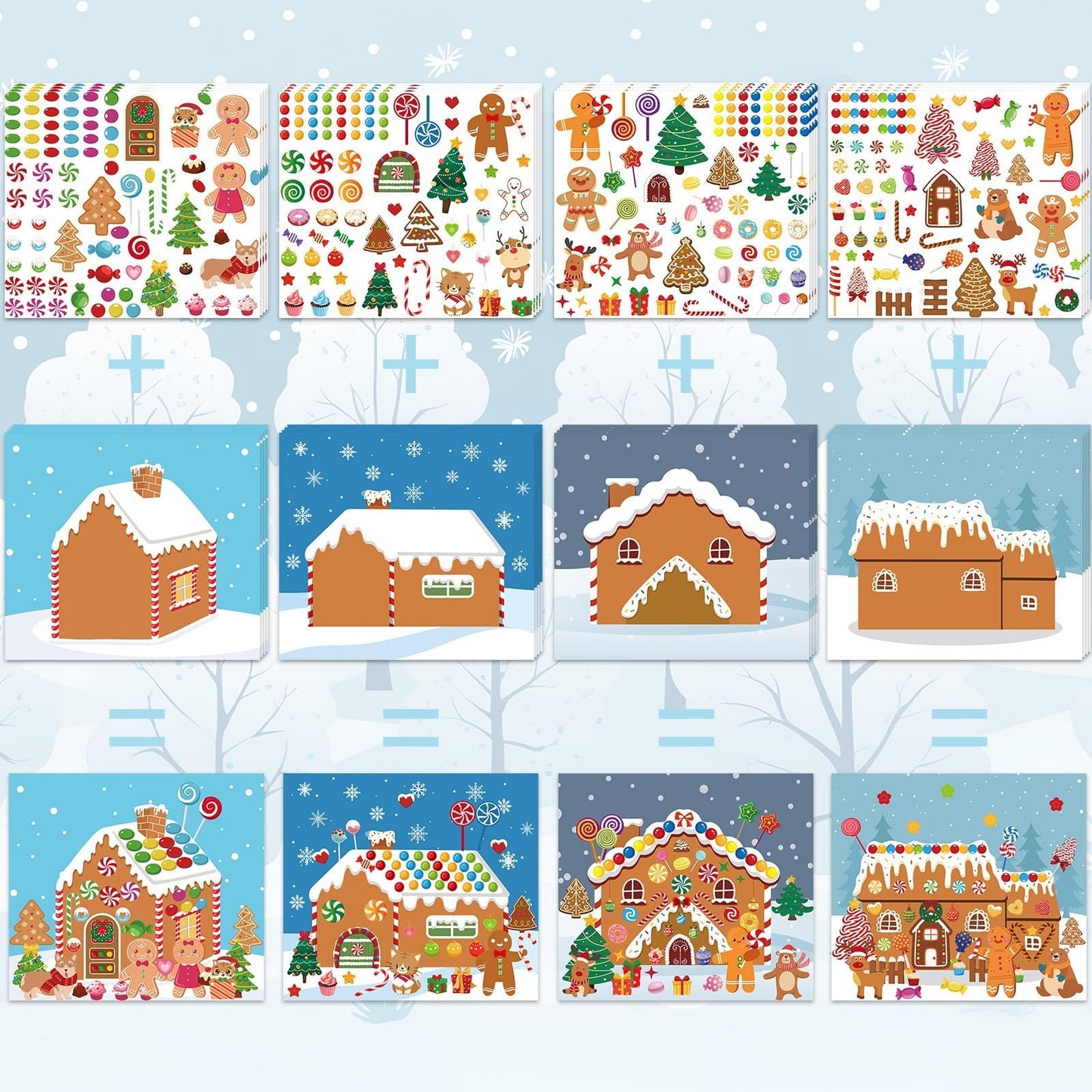 100 PCS Christmas Stickers for Kids Make Your Own Christmas Stickers