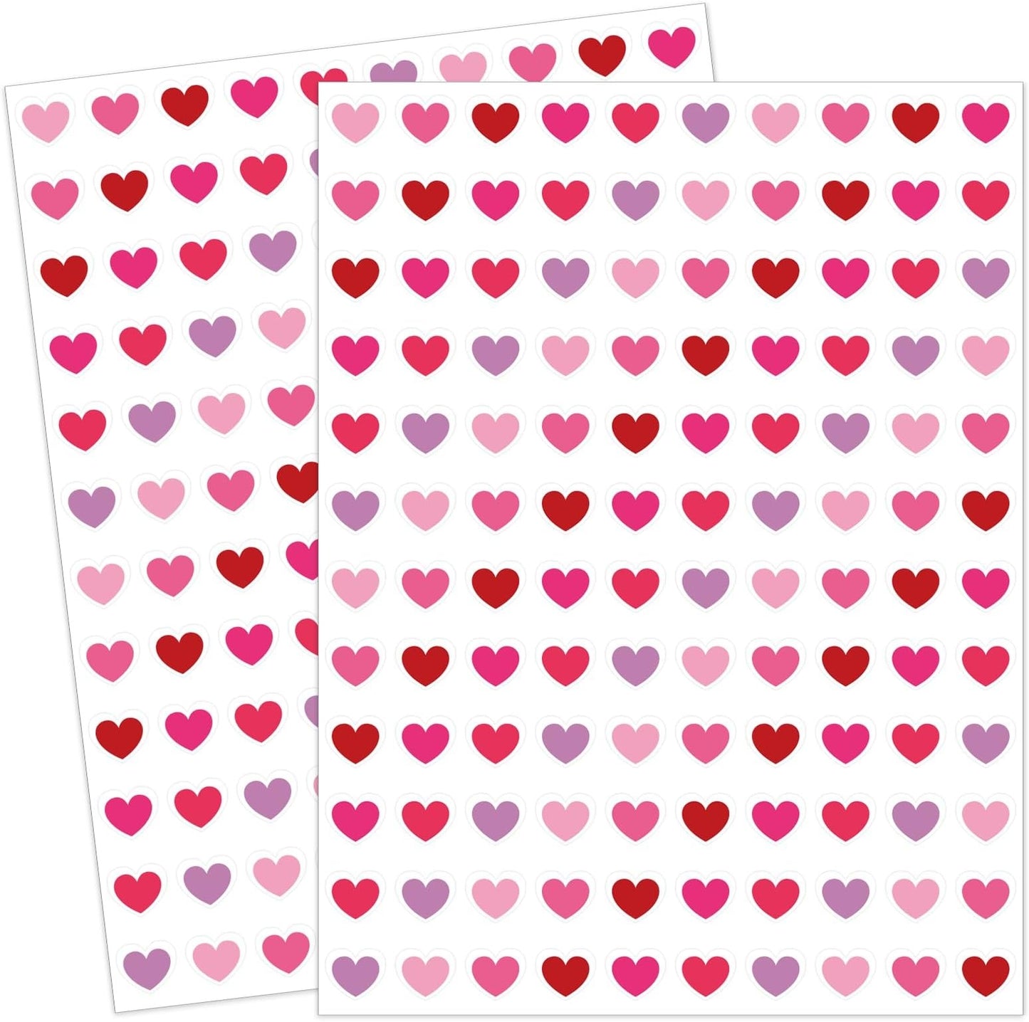 100 PCS Heart Stickers, Small Stickers for Kids Reward, DIY, Gifts, Scrapbooking