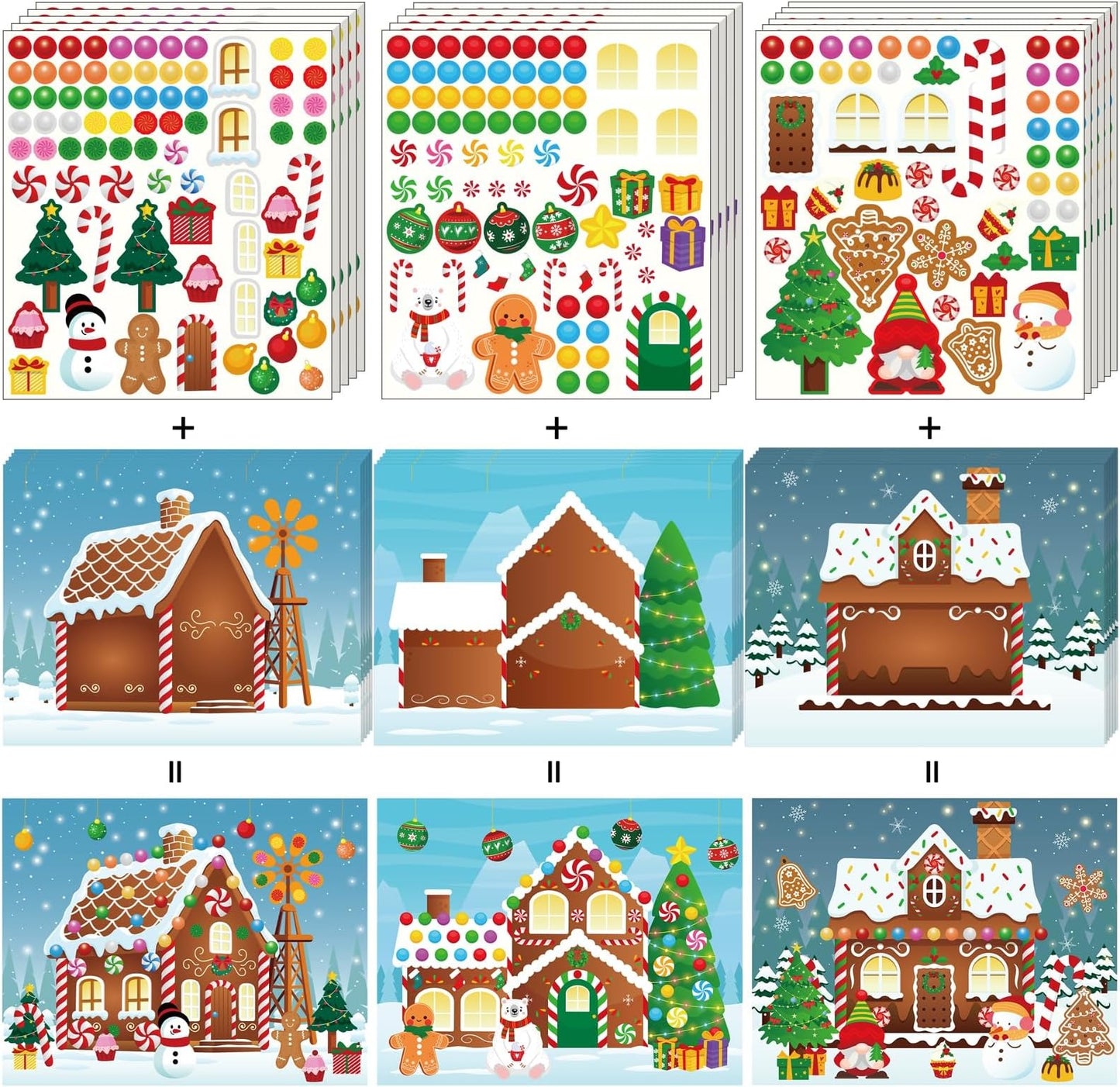 100 PCS Christmas Stickers for Kids Make Your Own Christmas Stickers