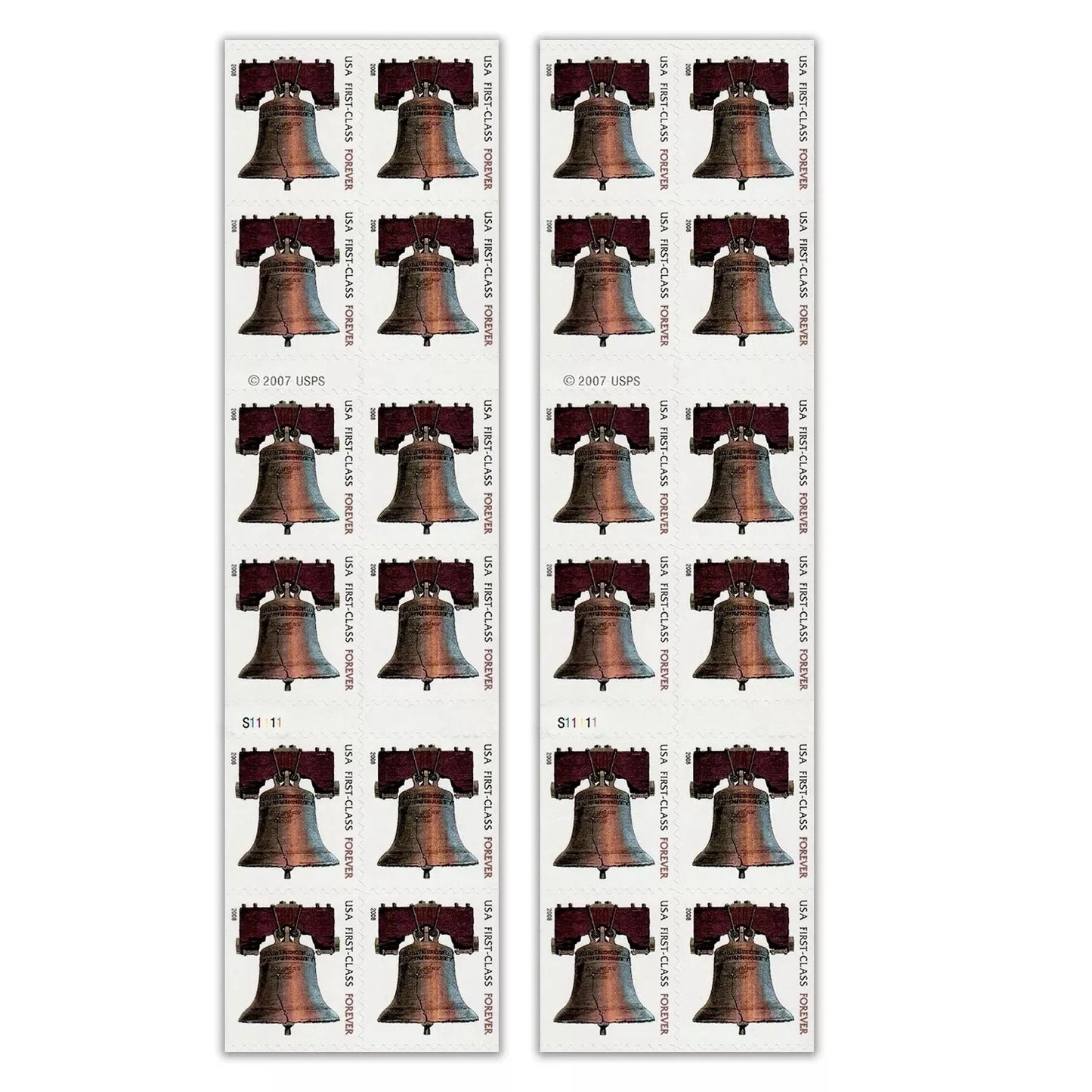 2008 Liberty Bell Forever Design – 100pcs Self-Adhesive Labels for Standard Mail