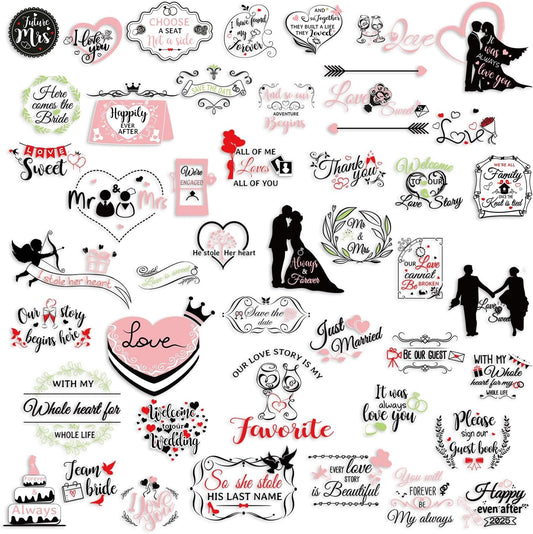 100 PCS Waterproof Wedding Scrapbook Stickers for DIY, Gifts, Scrapbooking & Handcrafted Items