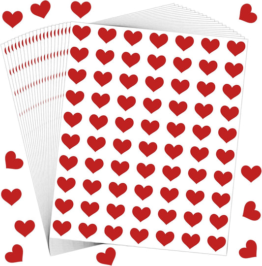 100 PCS Heart Stickers, Small Stickers for Kids Reward, DIY, Gifts, Scrapbooking