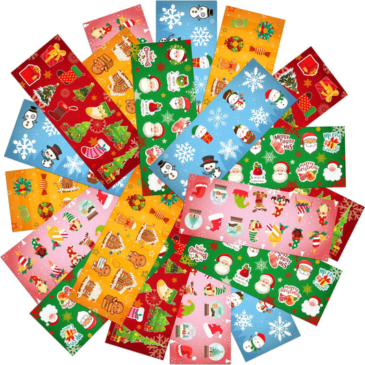 100 PCS Christmas Stickers for Kids, Christmas Crafts, Winter Holiday Party Stickers