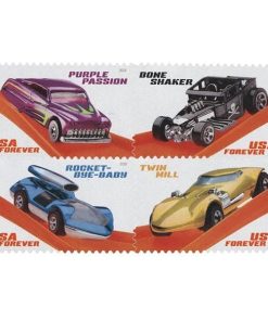 Hot Wheels Cars Forever Stamps First-Class Postage USPS Forever Stamps 100pcs/Pack (20PCS/Booklet)