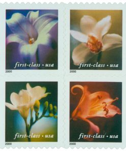 Four Flowers Stamps (34c) Non-Denominated First-Class Postage USPS Forever Stamps 100pcs/Pack (20PCS/Booklet)