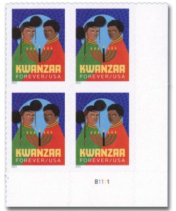 2022 60c Forever Kwanzaa, Pan-African Holiday First-Class Postage USPS Forever Stamps 100pcs/Pack (20PCS/Booklet)