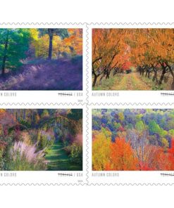 Autumn Colors Stamps 2024 First-Class Postage USPS Forever Stamps 100pcs/Pack (20PCS/Booklet)