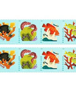 POSTCARD First-Class Forever Stamps: Coral Reefs (U.S. 2019) First-Class Postage USPS Forever Stamps 100pcs/Pack (20PCS/Booklet)