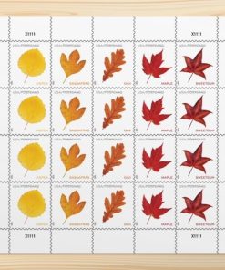 Vibrant Leaves 2025 Postcard Rate (Sheet of 20) Non-denominated Mail-use Postage Stamps