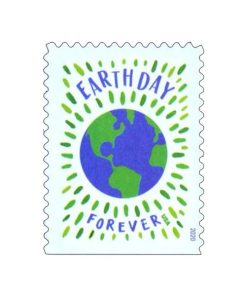 Earth Day Save Earth, Recycle, Awareness, Thank You, Climate Forever Stamps First-Class Postage USPS Forever Stamps 100pcs/Pack (20PCS/Booklet)