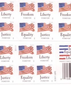 2012 USPS Forever Stamps "Four Flags" First-Class Postage USPS Forever Stamps 100pcs/Pack (20PCS/Booklet)