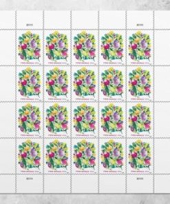 Wedding Blooms 2024 Two Ounce Rate (2 oz.)First-Class Postage USPS Forever Stamps 100pcs/Pack (20PCS/Booklet)