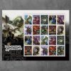 Dungeons and Dragons 2024 USPS First-Class Mail Forever Postage Stamps 100pcs/Pack (20PCS/Booklet)