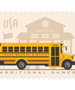 School Bus Additional Ounce Students Children Teachers Celebration Party Announcement Forever Stamps First-Class Postage USPS Forever Stamps 100pcs/Pack (20PCS/Booklet)