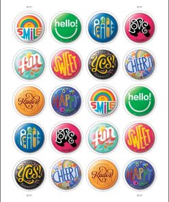 Pinback Buttons 2024 First-Class Postage USPS Forever Stamps 100pcs/Pack (20PCS/Booklet)