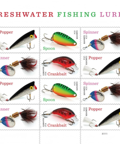 Freshwater Fishing Lures 2025 (Sheet of 20) First-Class Mail Forever Postage Stamps