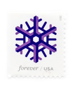 2015 US Geometric Snowflakes First-Class Postage USPS Forever Stamps 100pcs/Pack (20PCS/Booklet)