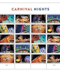 Carnival Nights 2024 First-Class Postage USPS Forever Stamps 100pcs/Pack (20PCS/Booklet)