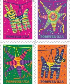 Pinatas Celebrate Hispanic Heritage Latino Festive Celebration Party 2023 Forever Stamps First-Class Postage USPS Forever Stamps 100pcs/Pack (20PCS/Booklet)