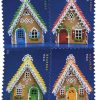 Gingerbread Houses Forever Stamps First-Class Postage USPS Forever Stamps 100pcs/Pack (20PCS/Booklet)