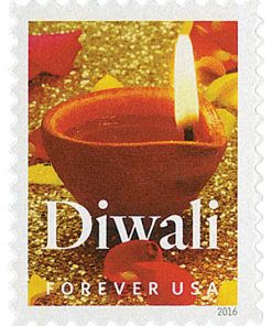 Diwali Pane of 20 First-Class Postage USPS Forever Stamps 100pcs/Pack (20PCS/Booklet)