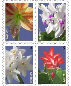 2014 Winter Flowers Forever Stamps First-Class Postage USPS Forever Stamps 100pcs/Pack (20PCS/Booklet)