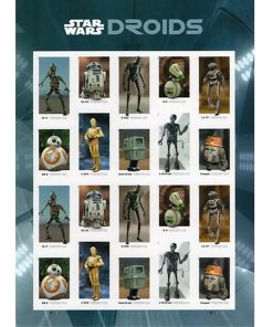 2022 Star Wars Droids First-Class Postage USPS Forever Stamps 100pcs/Pack (20PCS/Booklet)