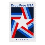 Drug Free USA Forever Stamps First-Class Postage USPS Forever Stamps 100pcs/Pack (20PCS/Booklet)