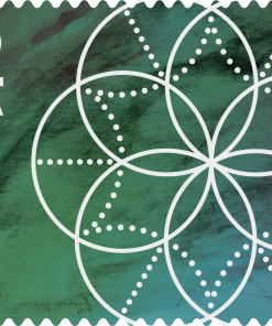 $2 Floral Geometry Green Pane Watercolor USPS First-class Forever Postage Stamps 100pcs/Pack (10PCS/Booklet)