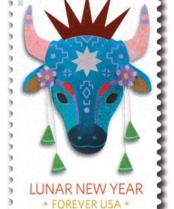 Year of The Ox Lunar New Year First-Class Postage USPS Forever Stamps 100pcs/Pack (20PCS/Booklet)