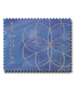 $1 Floral Geometry 2024 Blue PaneWatercolor Backgrounds Definitive USPS First-class Postage Stamps 100pcs/Pack (10PCS/Booklet)
