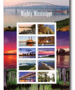 2022 Mighty Mississippi River USPS First-class Postage Stamps 100pcs/Pack (10PCS/Booklet)